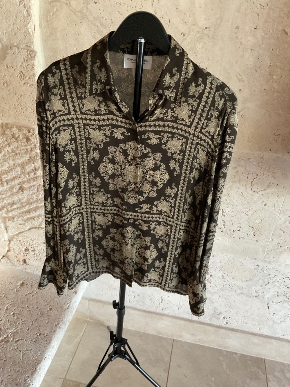 Emanuel Ungaro Silk Print Blouse - Size 8/42